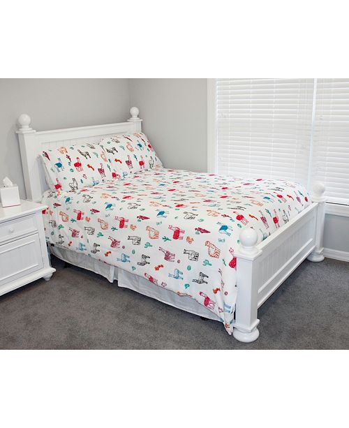 Thro Larry Llama Flannel Fleece 2 Piece Twin Comforter Set