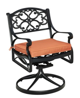 Home Styles Biscayne Black Swivel Rocker with Cushion - Macy's