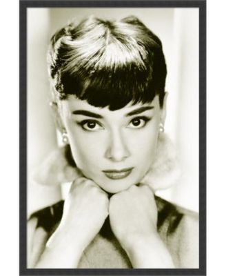 Amanti Art - Audrey Hepburn - Sepia- 25x37 Framed Art Print