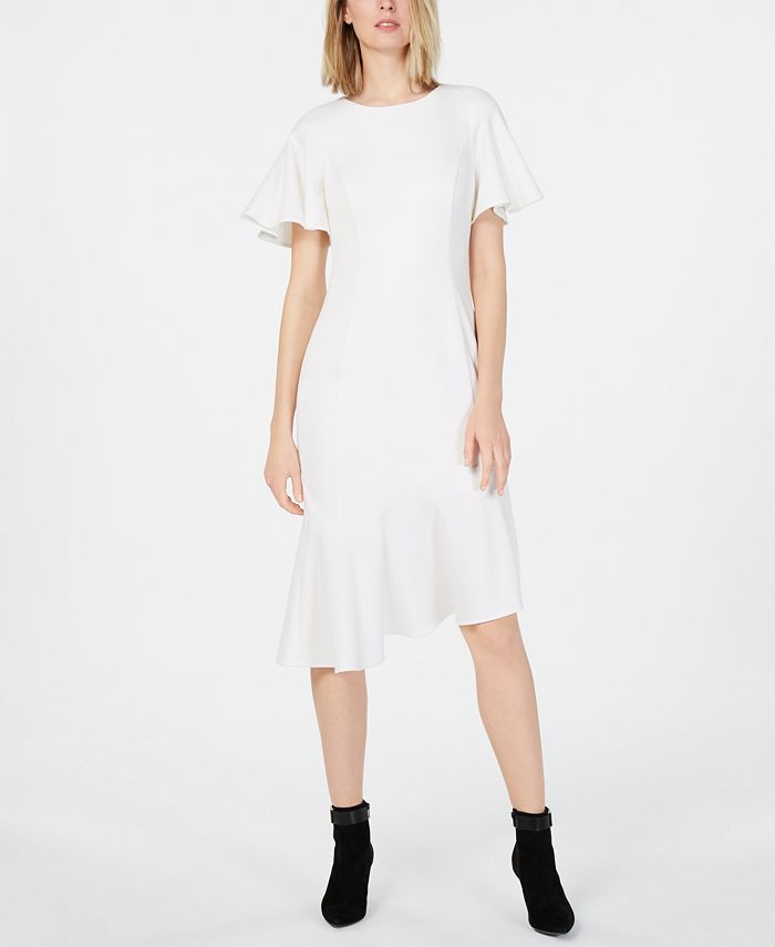 Calvin Klein Asymmetrical Midi Dress - Macy's