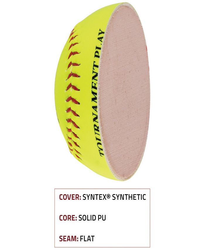 Lot De 24 Balles De Softball Franklin Sports Fastpitch - 12 Pouces - Jaunes (4 Paquets De 6)