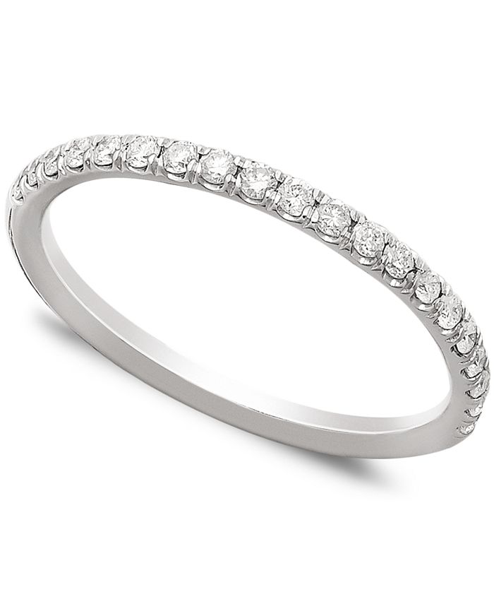 Macy's - Pave Diamond Band Ring in 14k Gold, Rose Gold or White Gold (1/4 ct. t.w.)