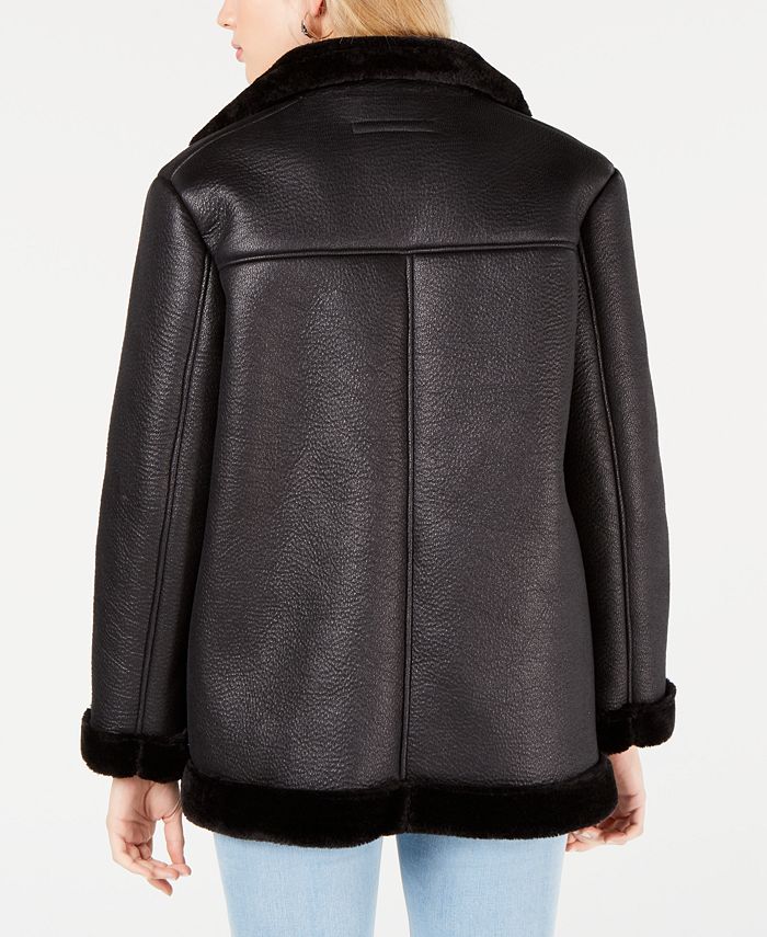 French Connection Louie Oversized FauxShearling Jacket Macy's