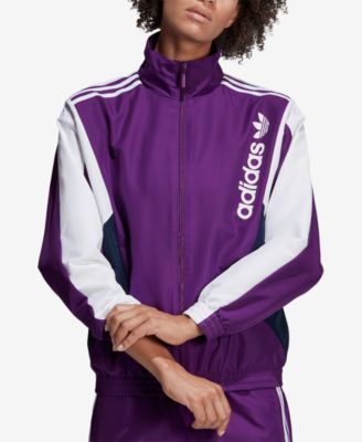 adidas track jacket women's macys