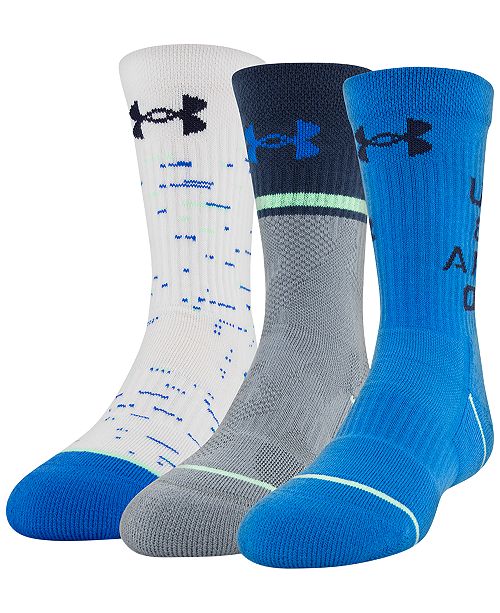 Under Armour Big Boys 3-Pk. Phenom 4.0 Crew Socks ...