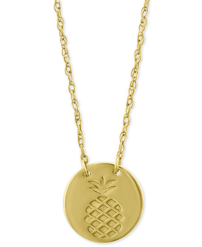 Macy's pineapple necklace outlet