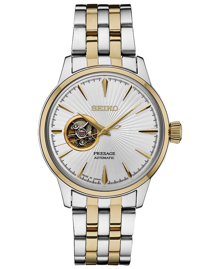 Seiko Men's Automatic Presage Two-Tone Stainless Steel Bracelet Watch   & Reviews - All Watches - Jewelry & Watches - Macy's