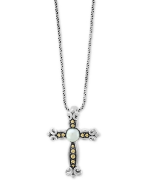 image of Effy Cultured Freshwater Pearl (6mm) Cross 18