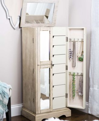 Hives & Honey - Chelsea Grey Jewelry Armoire