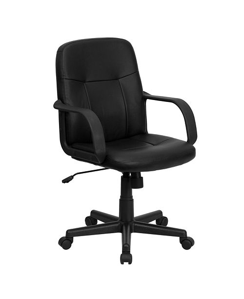 Flash Furniture Mid Back Black Glove Vinyl Executive Swivel Chair