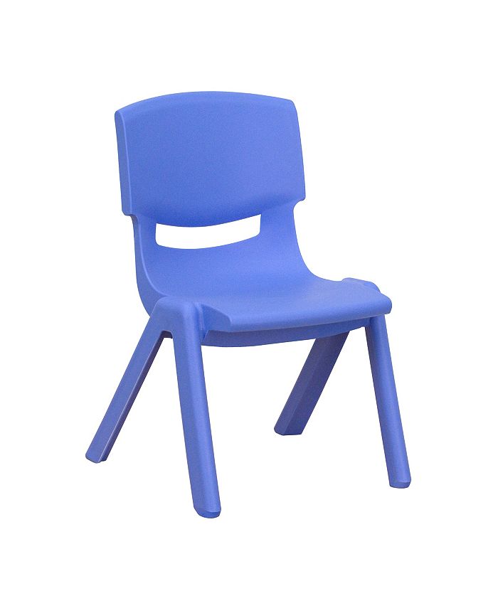 Flash Furniture Blue Plastic Stackable School Chair With 10.5'' Seat