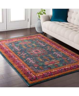 Anika ANI-1005 Teal 7'10" x 10'3" Area Rug