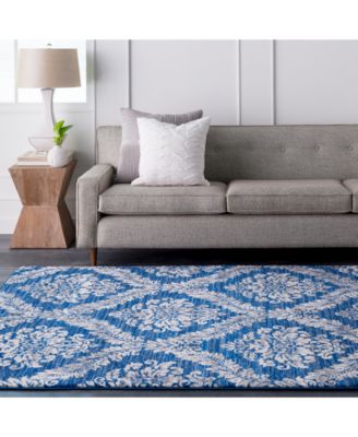 Harput HAP-1032 Dark Blue 7'10" x 10'3" Area Rug