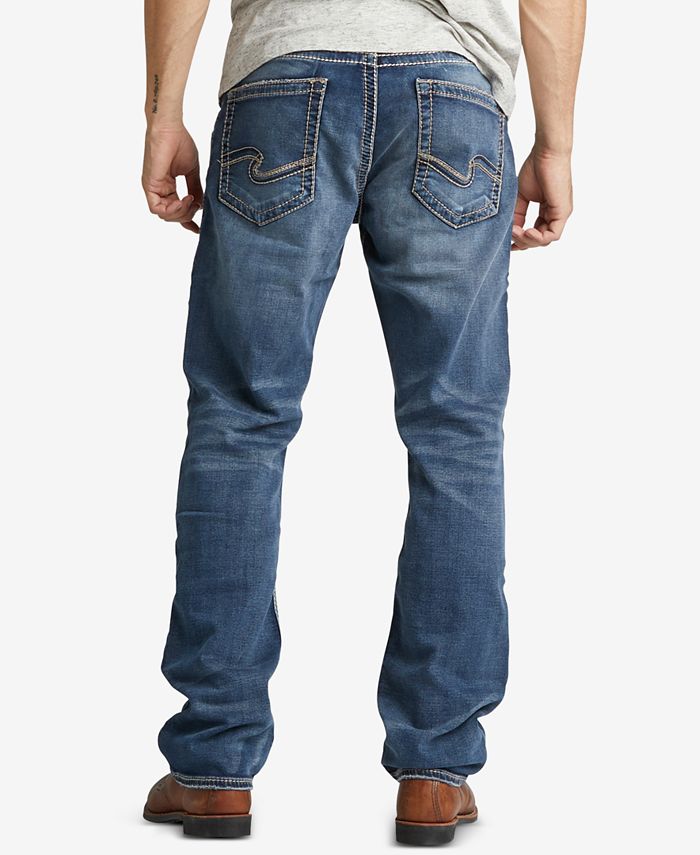 Silver Jeans Co. Men's Eddie Relaxed-Fit Tapered Big and Tall Stretch ...