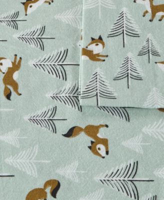 Novelty Printed Flannel 4-Pc. Sheet Set, Queen