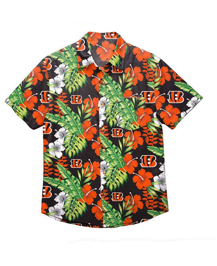 Forever Collectibles Men's Cincinnati Bengals Floral Camp Shirt - Macy's