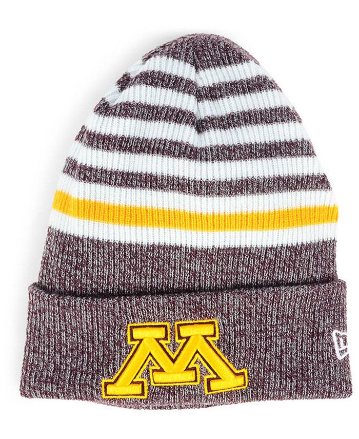 New Era Minnesota Golden Gophers Striped Chill Knit Hat - Macy's