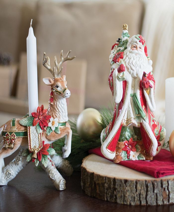 Fitz and Floyd Cardinal Christmas Santa MusicalTUNE Deck the Halls - Macy's