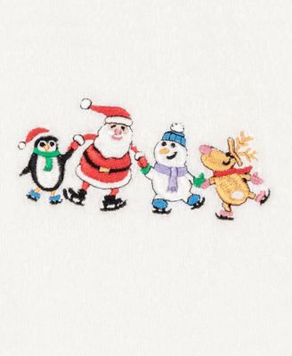 Christmas Skating Party 100% Turkish Cotton Hand Towel