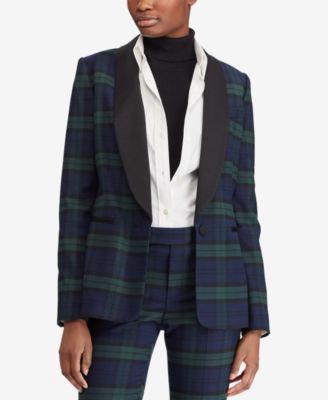 womens green tartan suit