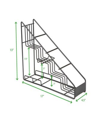 Mind Reader Four Compartment Bottle Holder, Black