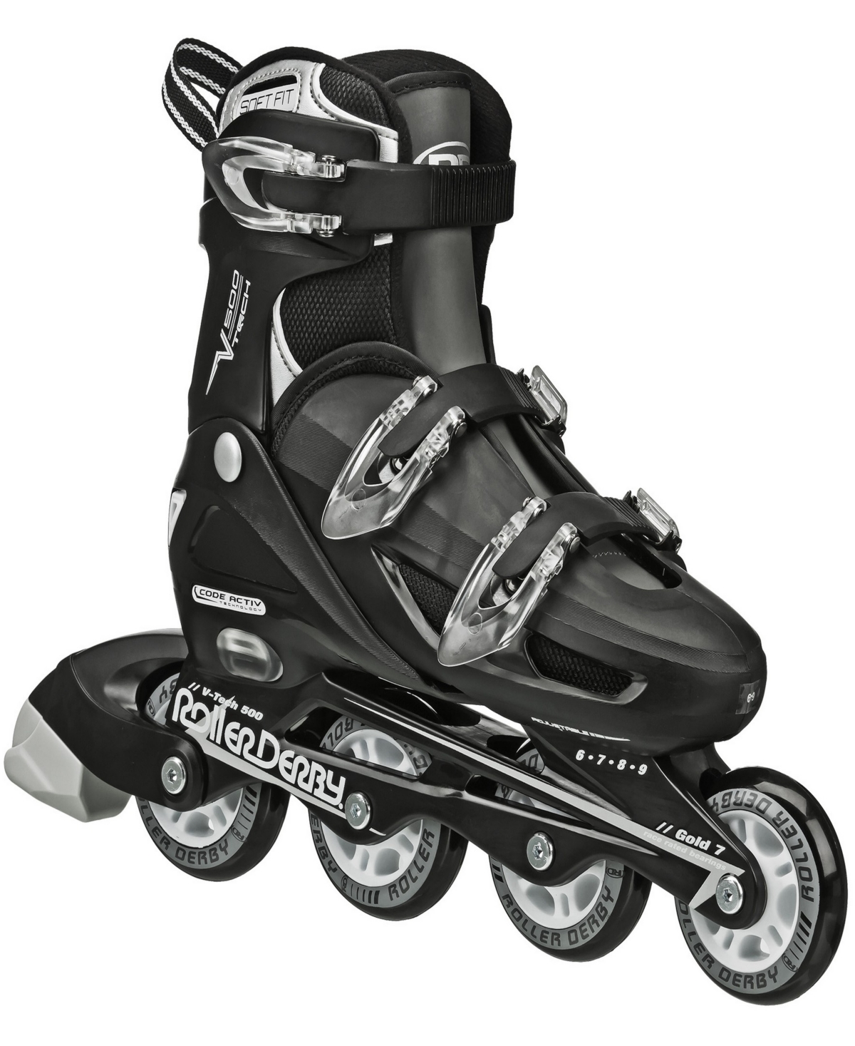 V-Tech 500 Men's Inline Skates Large (6-9) - Black