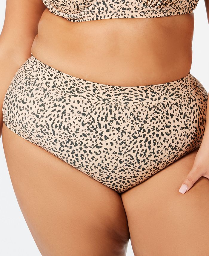 Raisins Curve Trendy Plus Size Queen Mira Printed Bikini Bottoms Macy's