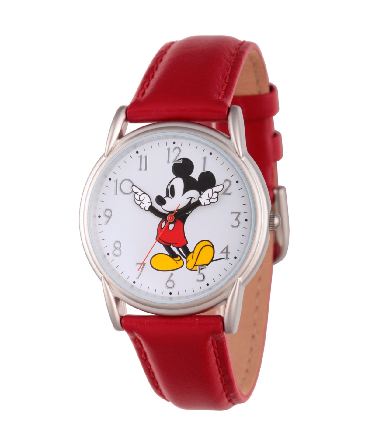 Disney Mickey Mouse Women's Silver Cardiff Alloy Watch - Red