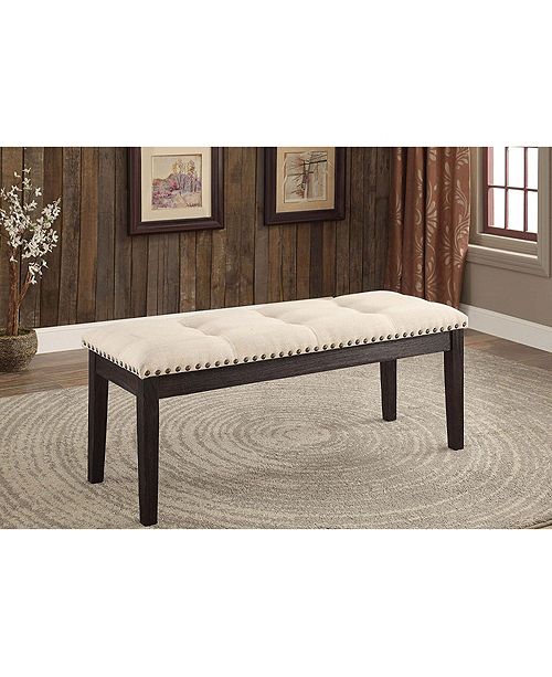 Benzara Contemporary Style Button Tufted Bench Cushion Bench Reviews Furniture Macy S