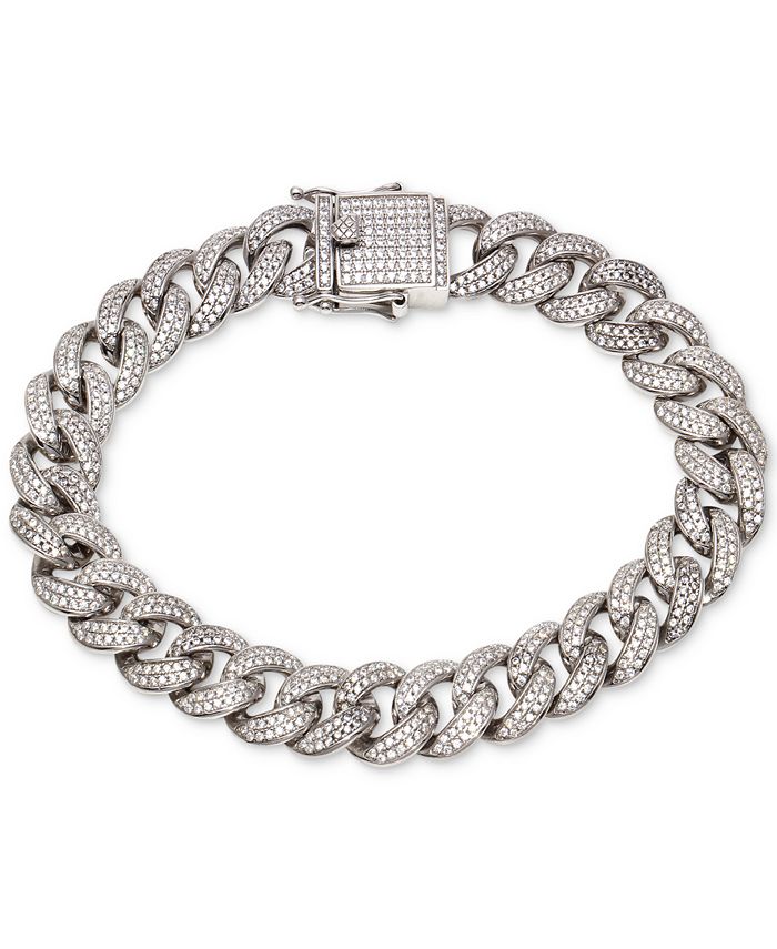 Macy's Cubic Zirconia Link Bracelet in Sterling Silver - Macy's