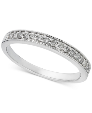 image of Diamond Bead Edge Band (1/5 ct. t.w.) in 14k White Gold