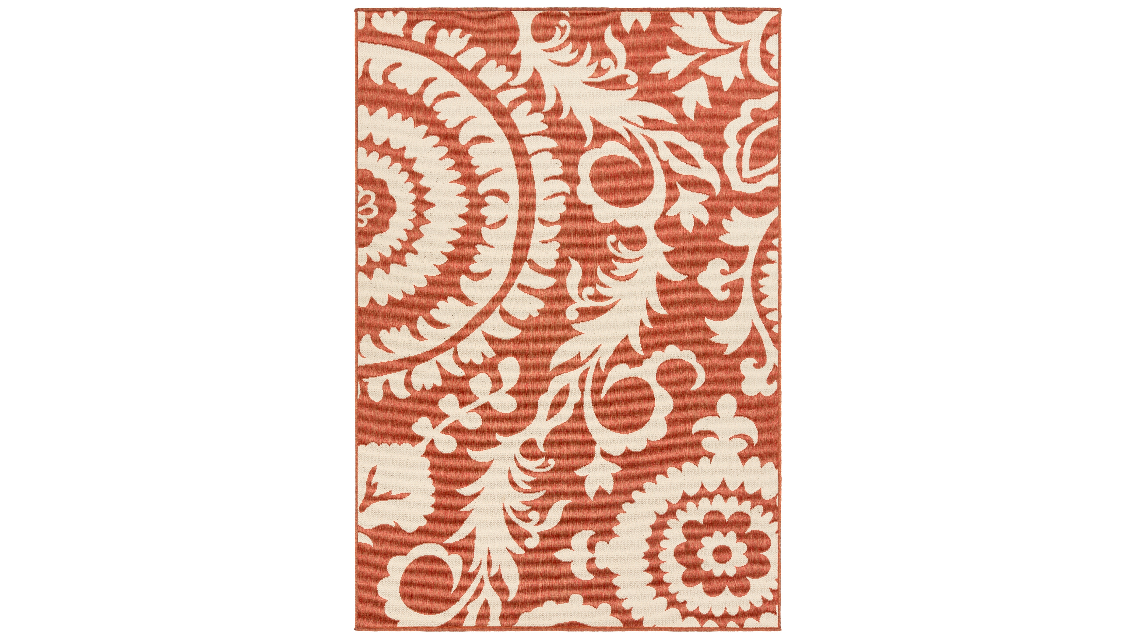 Closeout! Livabliss Alfresco Alf-9613 Rust 2'3" x 4'6" Area Rug, Indoor/Outdoor