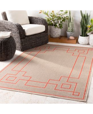 CLOSEOUT! Alfresco ALF-9633 Rust 6' x 9' Area Rug, Indoor/Outdoor