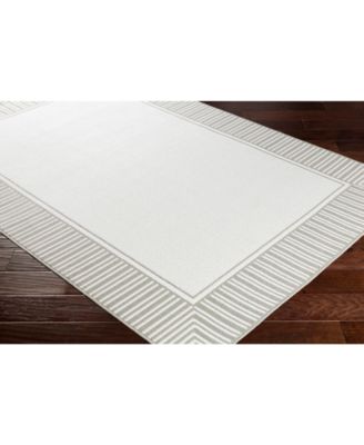 Alfresco ALF-9681 Taupe 5'3" Round Area Rug, Indoor/Outdoor