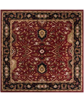 Livabliss - Caesar CAE-1031 Burgundy 4' Square Area Rug