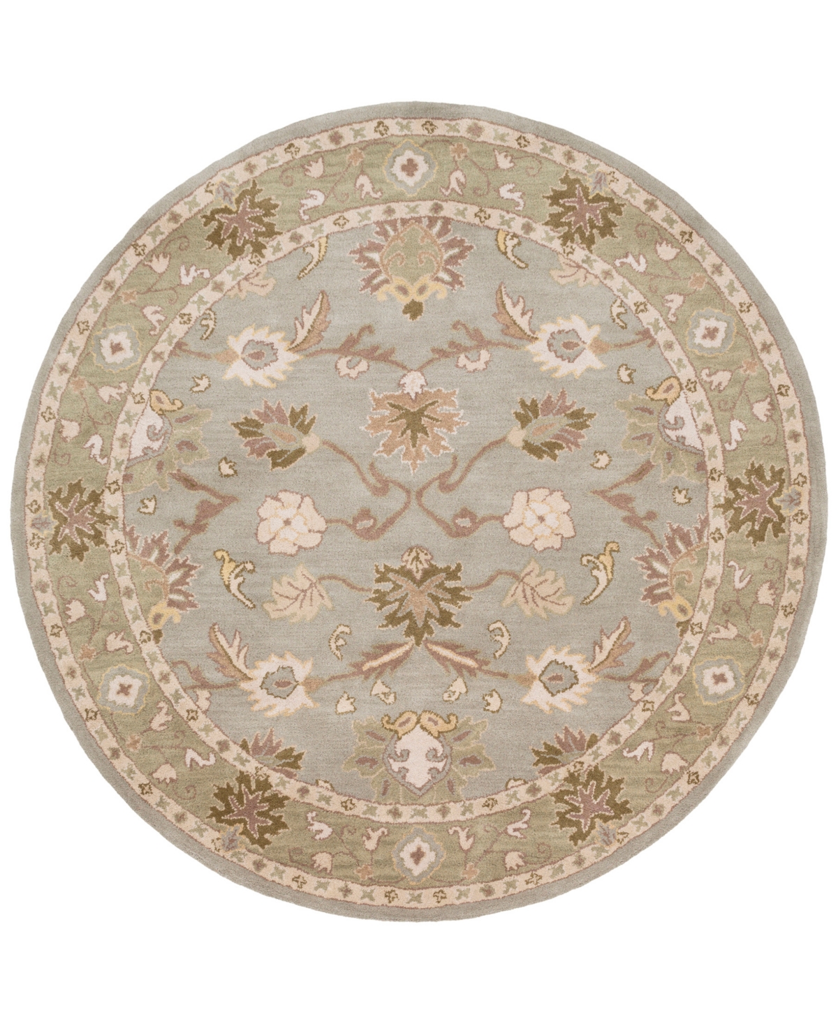 Surya Caesar Cae-1126 Medium Gray 6' Round Area Rug - Medium Gray