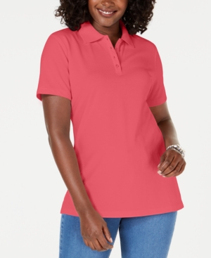 Karen Scott Petite Cotton Polo Shirt Created for Macy's