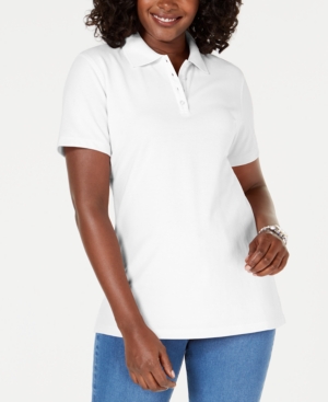 Karen Scott Petite Cotton Polo Shirt Created for Macy's