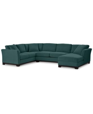 Elliot II 138" Fabric 3-Piece Chaise Sleeper Sectional
