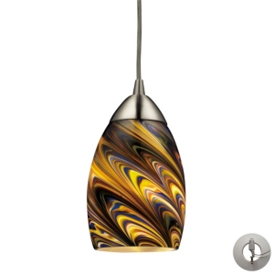 1 light pendant in Satin Nickel