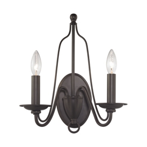 Elk Lighting Monroe 2 Light Wall Sconce In Oil Rubbed Bronze