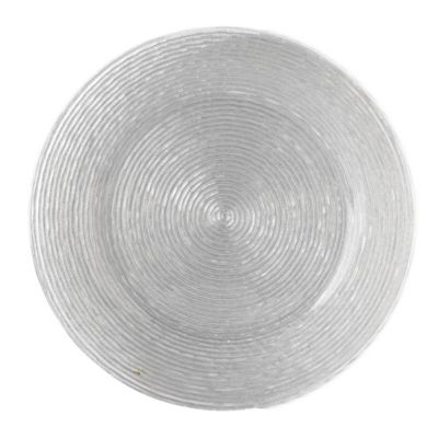 American Atelier - CIRCUS SILVER GLITTER 12.5"CHARGER  ROUND