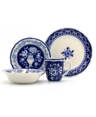 Blue Garden 16 Pc. Dinnerware Set, Service for 4