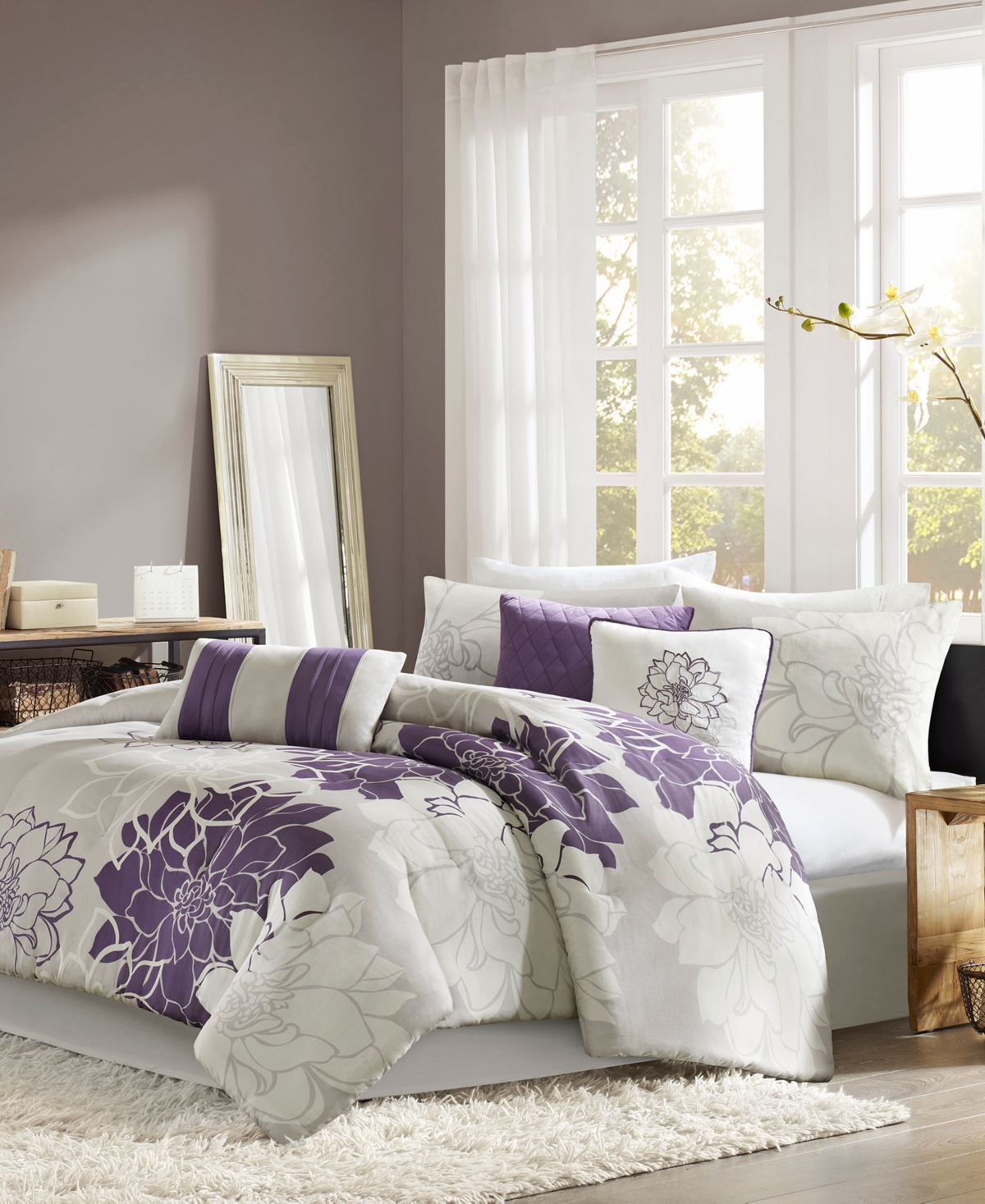 Madison Park Lola 6-pc. Comforter Set, Twin/twin Xl In Purple