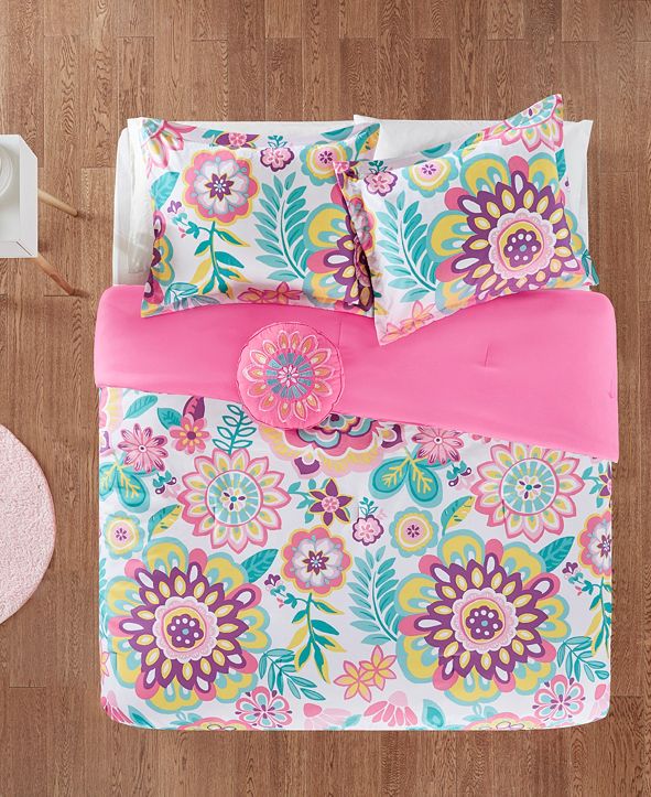 Mi Zone Camille 4-Pc. Full/Queen Floral Comforter Set ...
