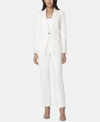 Tahari Asl Stand Collar Bi Stretch Pantsuit, $280, Macy's
