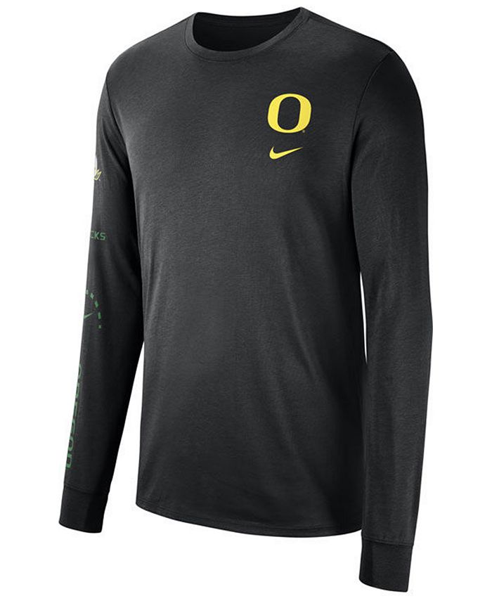 Nike Men's Oregon Ducks Long Sleeve Basketball T-Shirt - Macy's