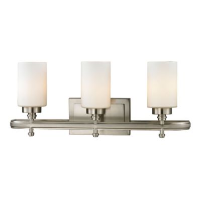 Macy's Dawson Collection 3 light bath in Brushed Nickel - LED, 800 Lumens (2400 Lumens Total) with Full Scale Dimming Range