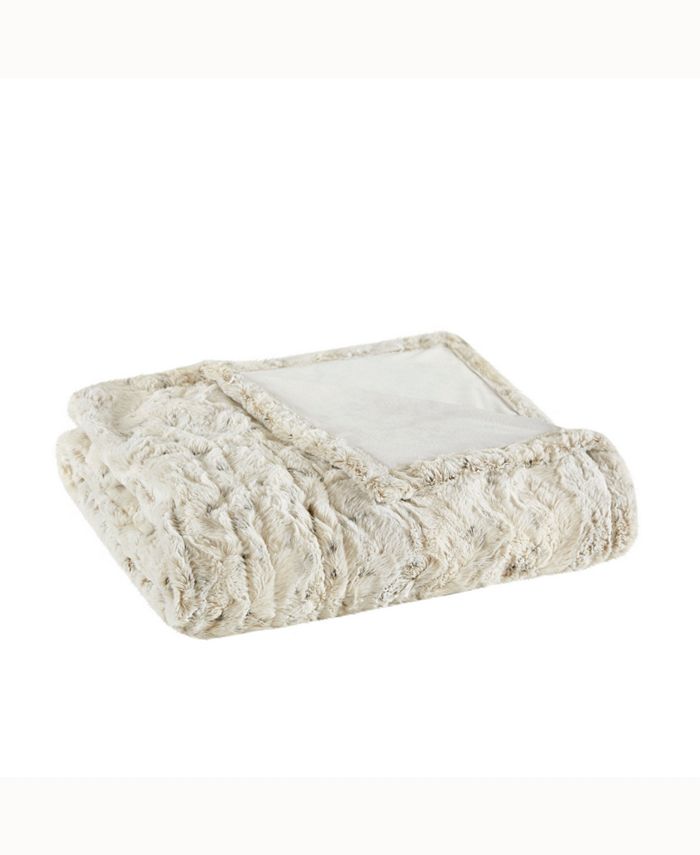 JLA Home Beauty rest Zuri 50" X 70" Oversized Faux Fur Heated Throw
