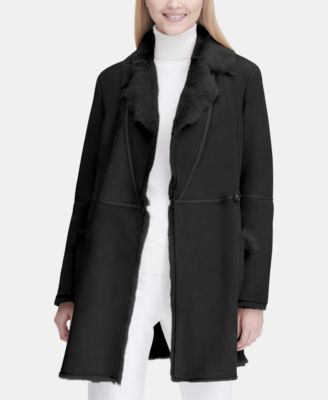 Calvin Klein - Wrap-Front Shearling Coat